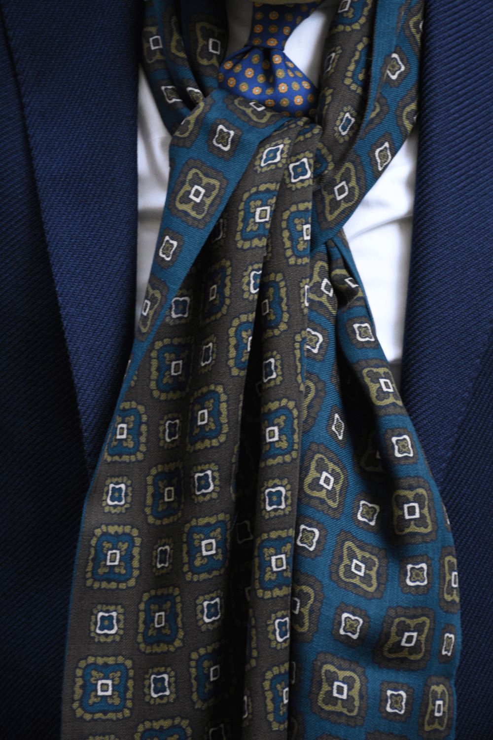 Sciarpa Lana Doppia Stampa