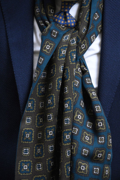 Sciarpa Lana Doppia Stampa