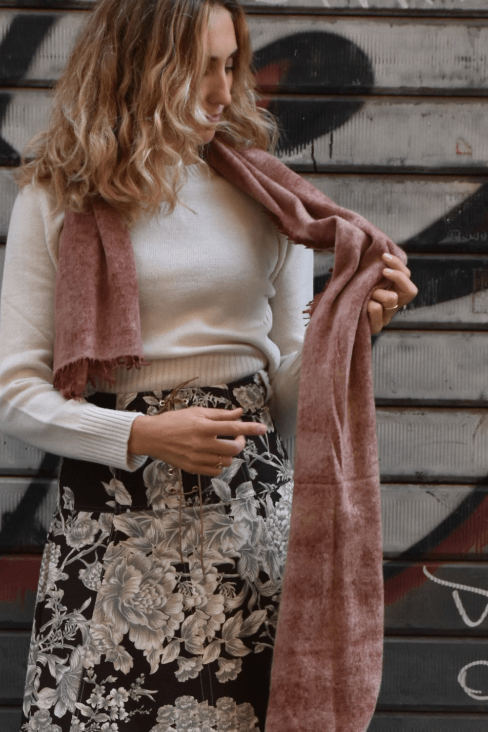 Sciarpa Cardata Airspray Cachemire