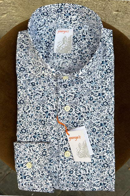 Camicia Fiori Blu