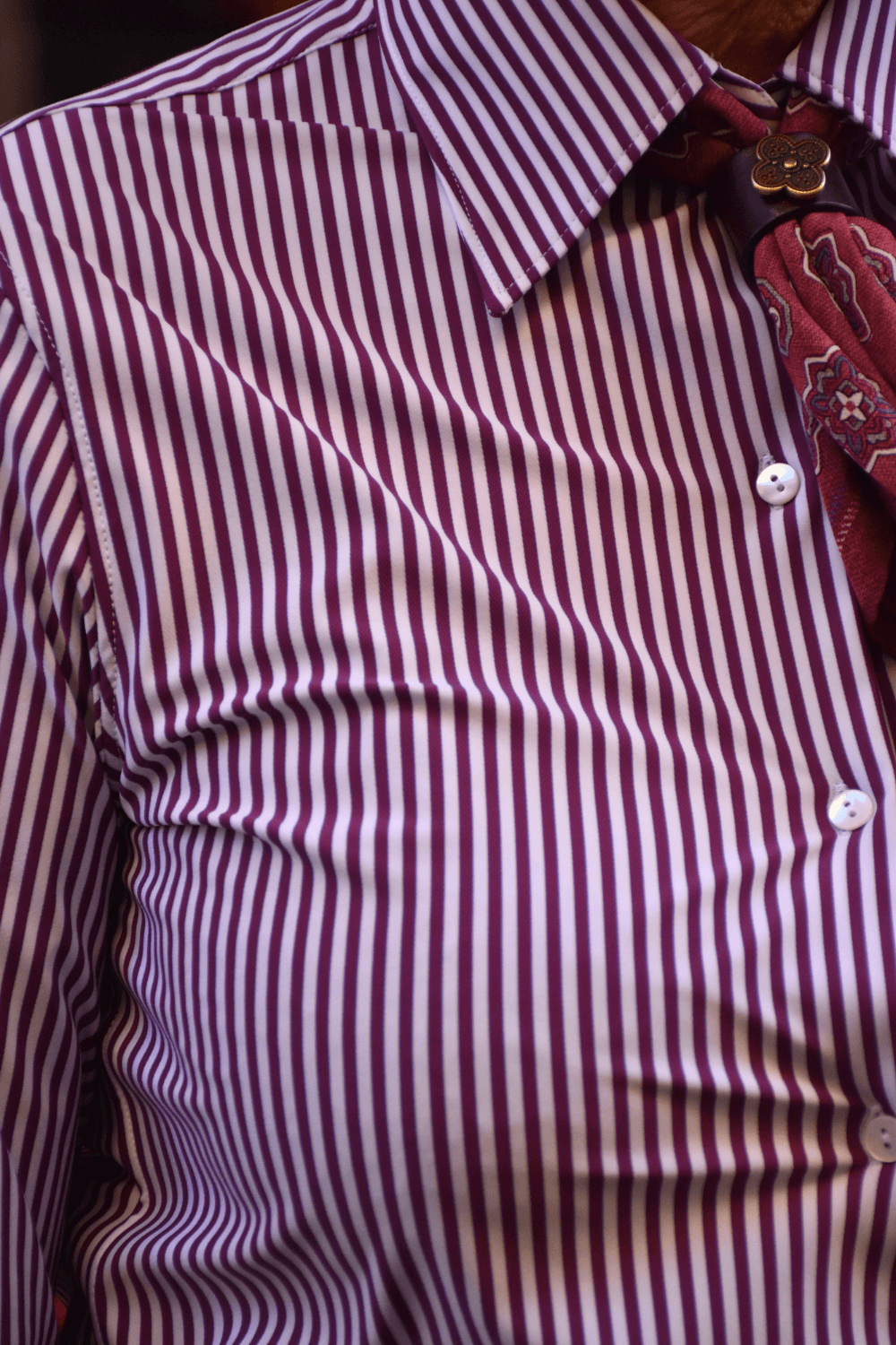 Camicia Active Righe Malva