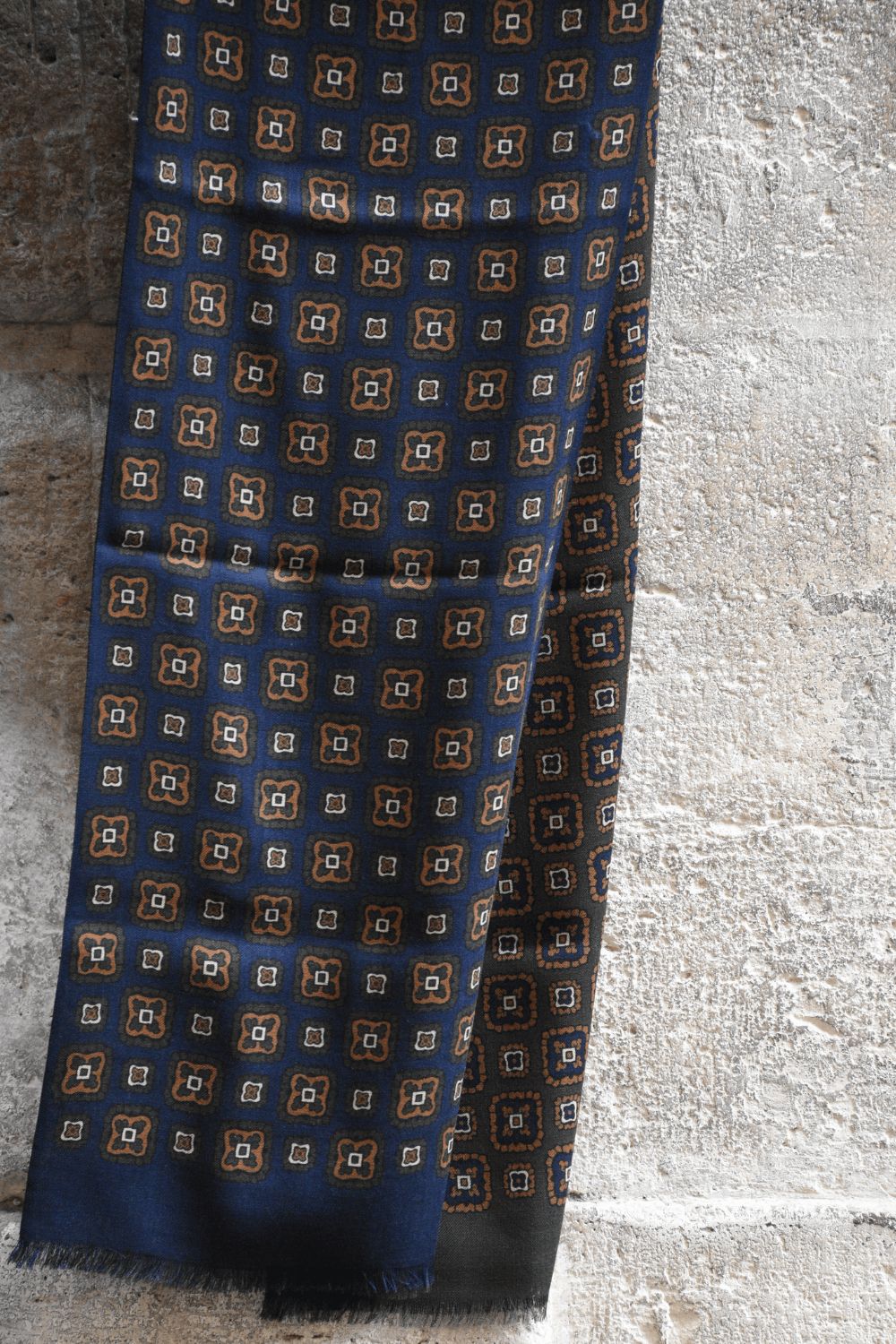 Sciarpa Lana Doppia Stampa