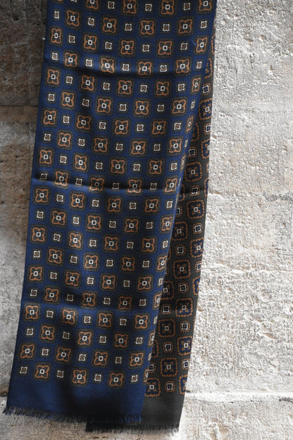 Sciarpa Lana Doppia Stampa