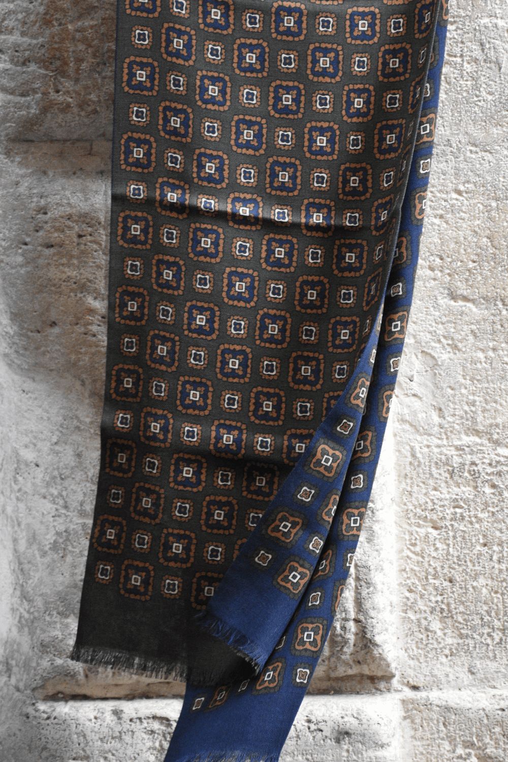 Sciarpa Lana Doppia Stampa