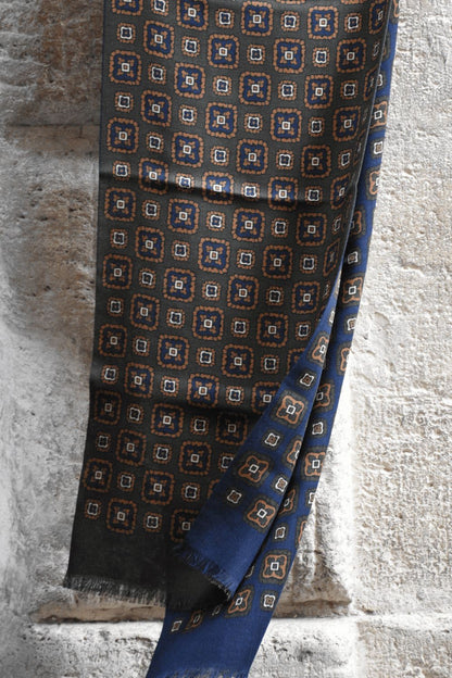 Sciarpa Lana Doppia Stampa