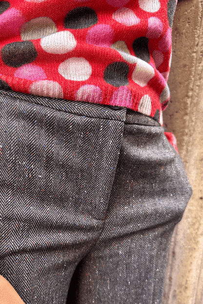 Pantaloni Via Panama Puntinato Moro