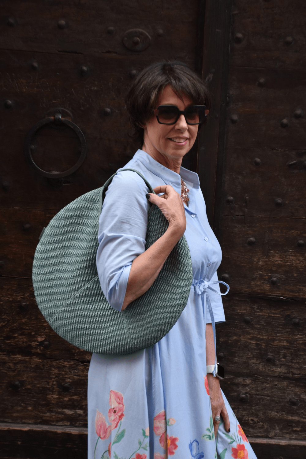 Borsa Noa Rafia Salvia
