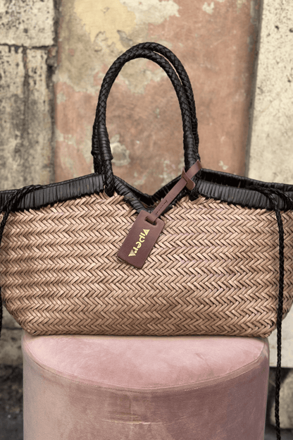 Borsa Crudelia Bicolor Taupe