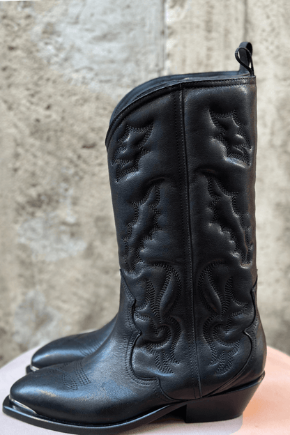 Stivale Texano Nero